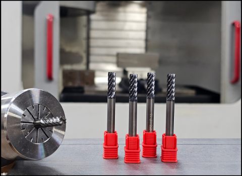 3/8" x 3" High Performance 9-Flute End Mill, 0.030" ER, nACRo Coating